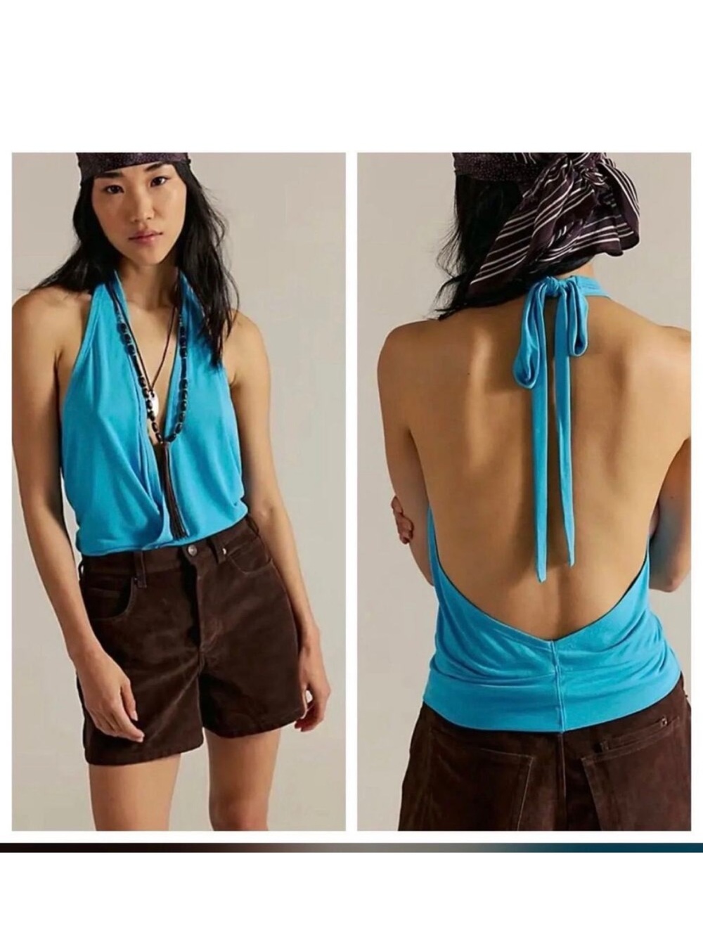 NWOT Free People Liza Halter Top, L